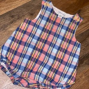 0-3 month Janie and Jack plaid bubble